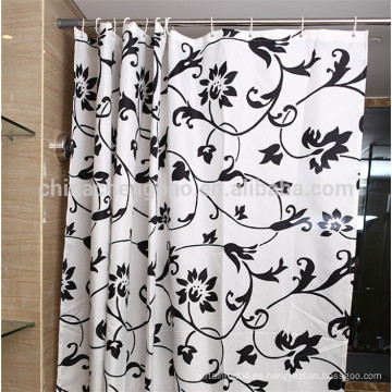 2016 nuevo blanco y negro elegante cubre cortinas de ducha de lujo